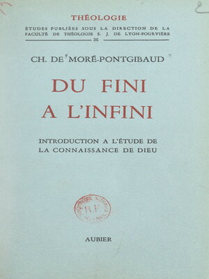cover image of Du fini à l'infini